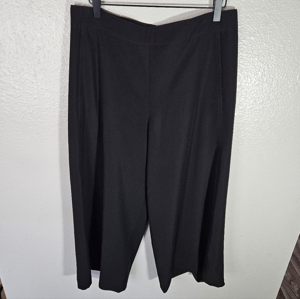 Vince Wide Leg Crop Pants Black Size 8 - Picture 2 of 13